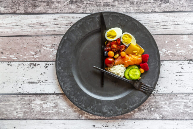 variety of food on round plate, intermittent fasting