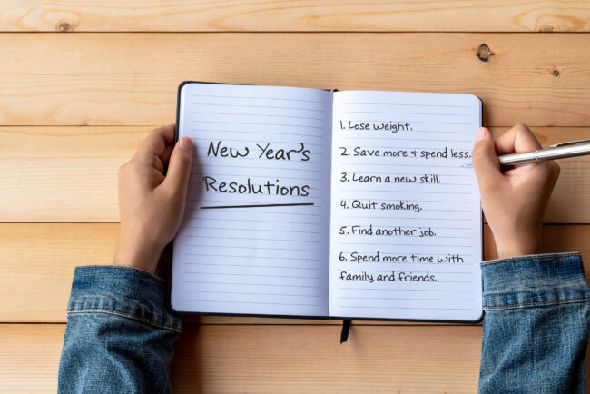 New Year’s Resolutions List