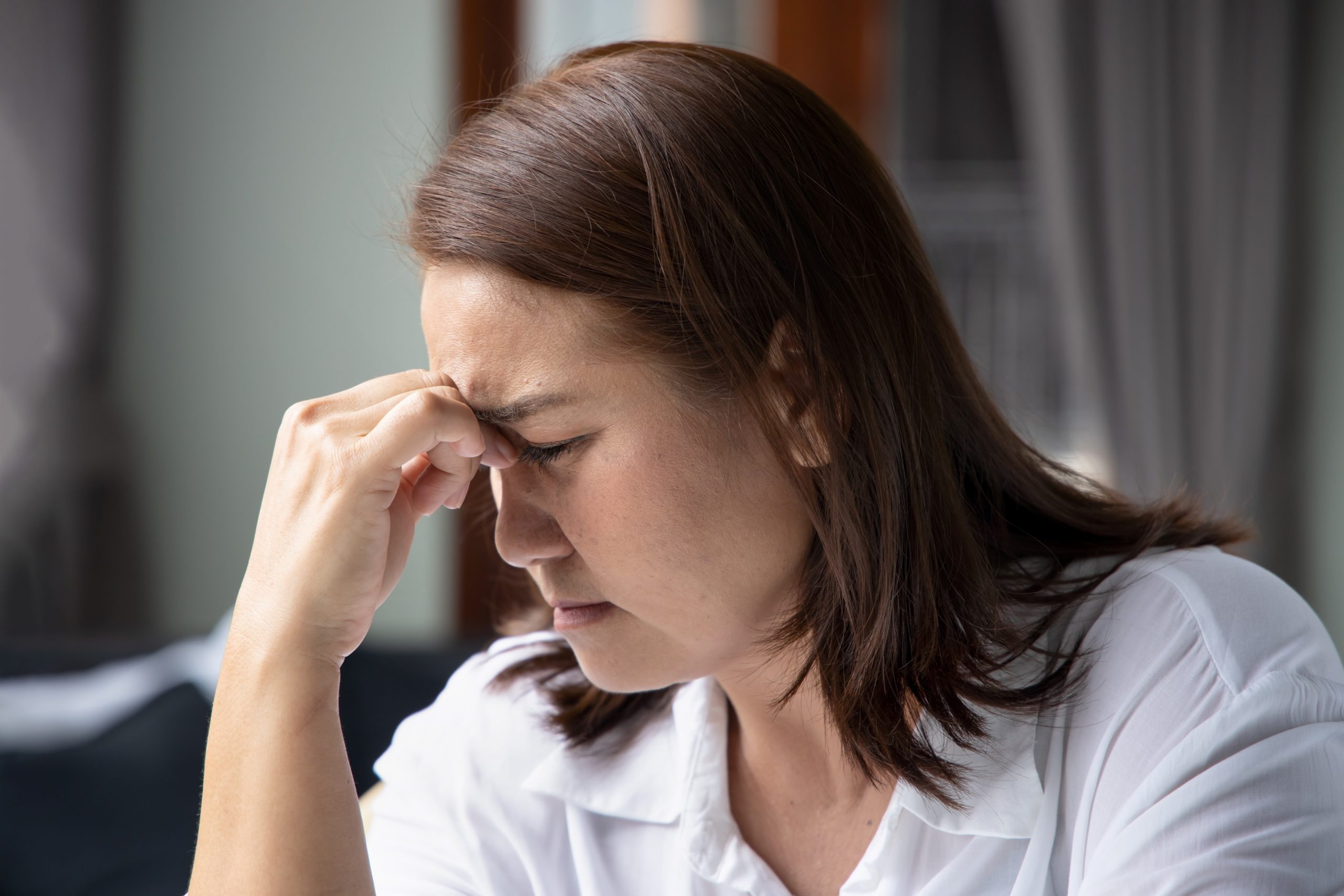Dizziness Woman feeling dizzy