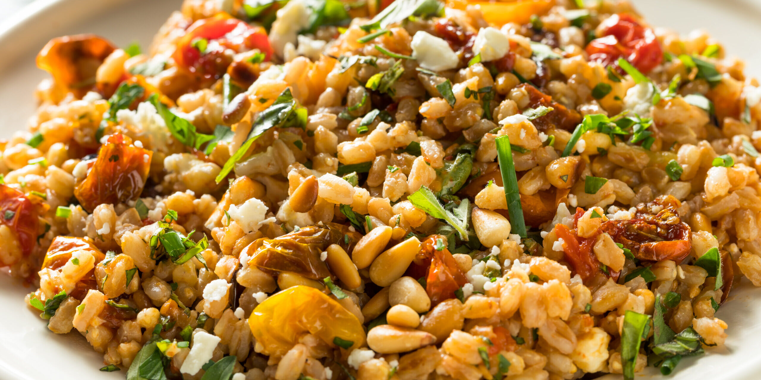 Homemade Healthy Farro Tomato Salad