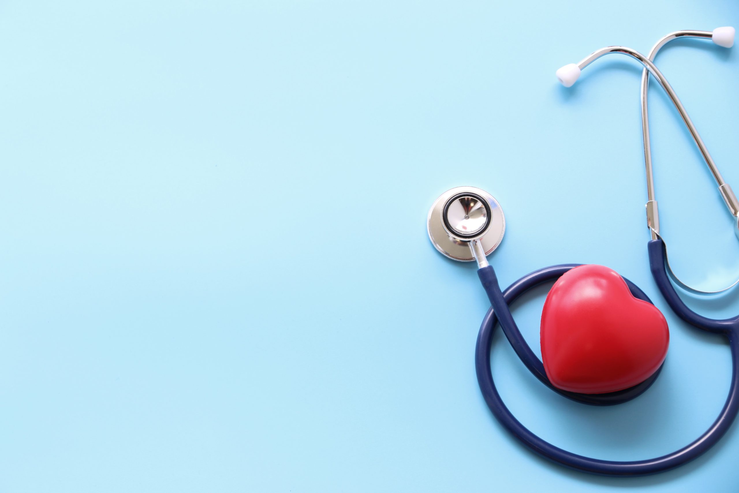 Heart stethoscope Stethoscope wrapped around a heart