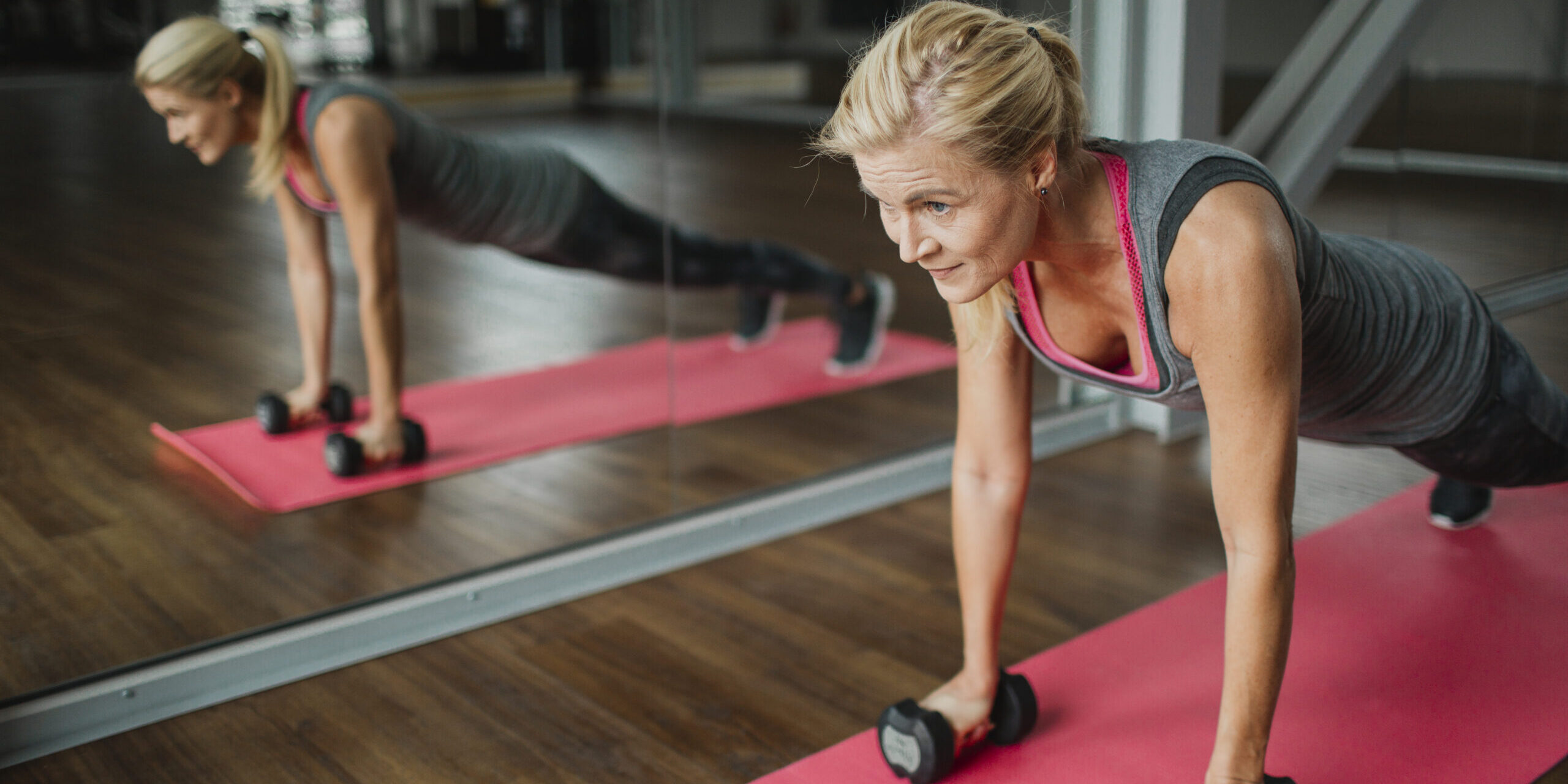 Woman exercising in gym