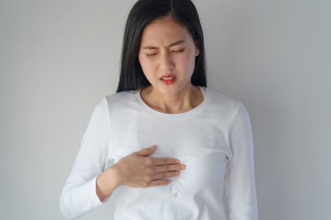 Acid Reflux GERD Woman with acid reflux pain