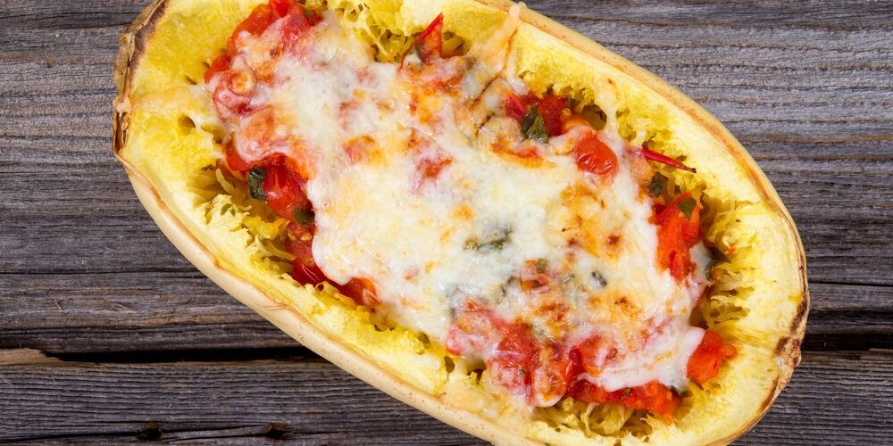Stuffed spaghetti squash